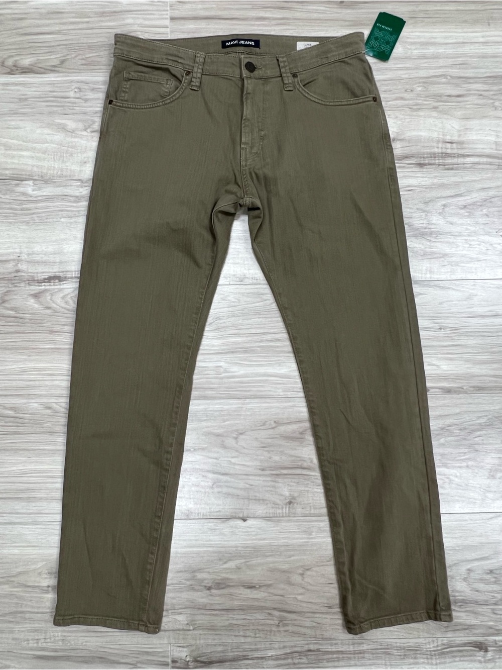Mavi Jeans Jake Slim Leg Colored Denim Tan Green Size 34